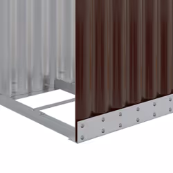 vidaXL Log Holder Firewood Rack Log Stand Wood Storage Brown Galvanised Steel - Additional view 6