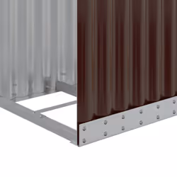 vidaXL Log Holder Firewood Rack Log Stand Wood Storage Brown Galvanised Steel - Additional view 6