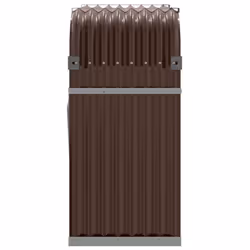 vidaXL Log Holder Firewood Rack Log Stand Wood Storage Brown Galvanised Steel - Additional view 4