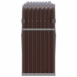 vidaXL Log Holder Firewood Rack Log Stand Wood Storage Brown Galvanised Steel - Additional view 4