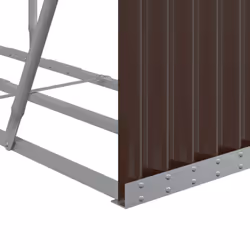 vidaXL Log Holder Firewood Rack Log Stand Wood Storage Brown Galvanised Steel - Additional view 6