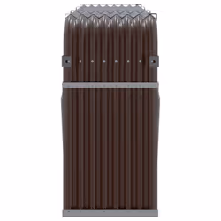 vidaXL Log Holder Firewood Rack Log Stand Wood Storage Brown Galvanised Steel - Additional view 4