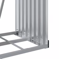 vidaXL Log Holder Firewood Rack Log Wood Storage Light Brown Galvanised Steel - Additional view 7