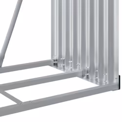 vidaXL Log Holder Firewood Rack Log Wood Storage Light Brown Galvanised Steel - Additional view 7