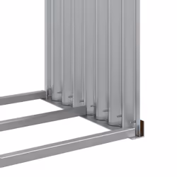 vidaXL Log Holder Firewood Rack Log Wood Storage Light Brown Galvanised Steel - Additional view 7