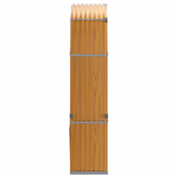 vidaXL Log Holder Firewood Rack Log Wood Storage Light Brown Galvanised Steel - Additional view 4