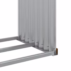 vidaXL Log Holder Firewood Rack Log Wood Storage Light Brown Galvanised Steel - Additional view 7