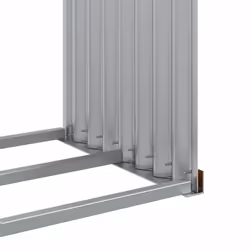 vidaXL Log Holder Firewood Rack Log Wood Storage Light Brown Galvanised Steel - Additional view 7
