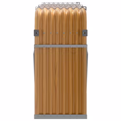 vidaXL Log Holder Firewood Rack Log Wood Storage Light Brown Galvanised Steel - Additional view 4