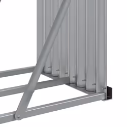 vidaXL Log Holder Firewood Rack Log Wood Storage Light Brown Galvanised Steel - Additional view 7