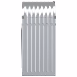 vidaXL Log Holder Firewood Rack Log Stand Wood Storage Silver Galvanised Steel - Additional view 4