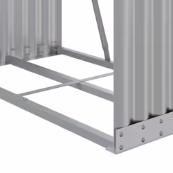 vidaXL Log Holder Firewood Rack Log Stand Wood Storage Silver Galvanised Steel - Additional view 6