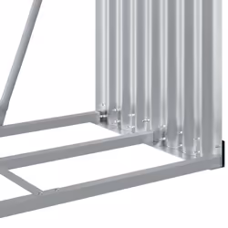 vidaXL Log Holder Firewood Rack Log Stand Wood Storage Silver Galvanised Steel - Additional view 7