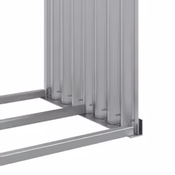 vidaXL Log Holder Firewood Rack Log Stand Wood Storage Silver Galvanised Steel - Additional view 6