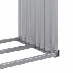 vidaXL Log Holder Firewood Rack Log Stand Wood Storage Silver Galvanised Steel - Additional view 6