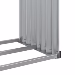 vidaXL Log Holder Firewood Rack Log Stand Wood Storage Silver Galvanised Steel - Additional view 6