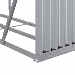 vidaXL Log Holder Firewood Rack Log Stand Wood Storage Silver Galvanised Steel - Additional view 6