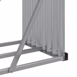 vidaXL Log Holder Firewood Rack Log Stand Wood Storage Silver Galvanised Steel - Additional view 7