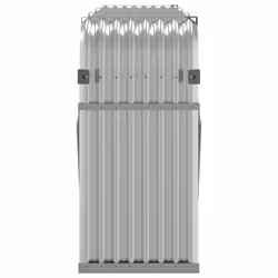 vidaXL Log Holder Firewood Rack Log Stand Wood Storage Silver Galvanised Steel - Additional view 4