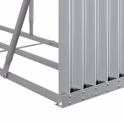 vidaXL Log Holder Firewood Rack Log Stand Wood Storage Silver Galvanised Steel - Additional view 6