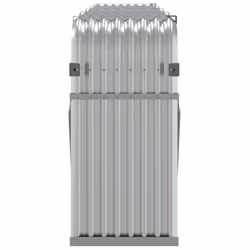 vidaXL Log Holder Firewood Rack Log Stand Wood Storage Silver Galvanised Steel - Additional view 4