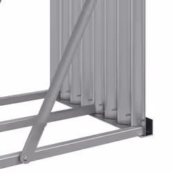 vidaXL Log Holder Firewood Rack Log Stand Wood Storage Silver Galvanised Steel - Additional view 7