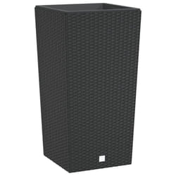 vidaXL Planter with Removable Inner Garden Raised Bed Plant Pot PP Rattan - anthracite, 49 l