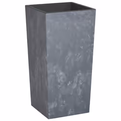 vidaXL Planter with Removable Inner Raised Bed Plant Pot PP Concrete Look - grey, 49 l