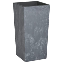 vidaXL Planter with Removable Inner Raised Bed Plant Pot PP Concrete Look - grey, 49 l