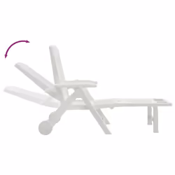 VidaXL 364696 outdoor chair Lounge Padded seat Polypropylene (PP) White - Additional view 6