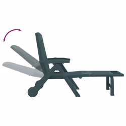 VidaXL 364697 outdoor chair Lounge Padded seat Polypropylene (PP) Green - Additional view 6