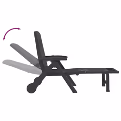 VidaXL 364698 outdoor chair Lounge Padded seat Polypropylene (PP) Anthracite - Additional view 6