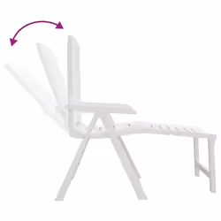 VidaXL 364705 outdoor chair Terrace Padded seat Plastic White - Additional view 6