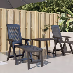 VidaXL 364707 outdoor chair Terrace Padded seat Plastic Anthracite - Additional view 2