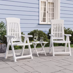 VidaXL 364710 outdoor chair Terrace Polypropylene (PP) White
