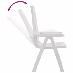 VidaXL 364710 outdoor chair Terrace Polypropylene (PP) White - Additional view 7