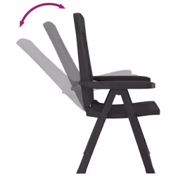 VidaXL 364712 outdoor chair Terrace Polypropylene (PP) Anthracite - Additional view 7