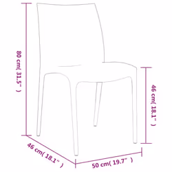 VidaXL 364729 outdoor chair Terrace Polypropylene (PP) Anthracite - Additional view 8