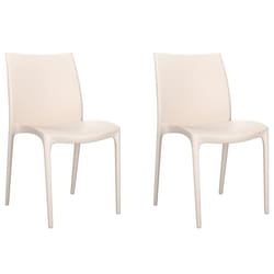 VidaXL 364733 outdoor chair Terrace Polypropylene (PP) Cream