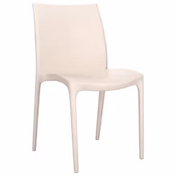 VidaXL 364733 outdoor chair Terrace Polypropylene (PP) Cream