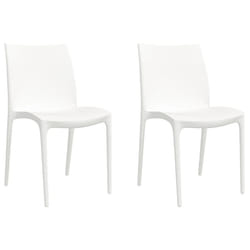 VidaXL 364734 outdoor chair Terrace Polypropylene (PP) White