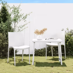 VidaXL 364734 outdoor chair Terrace Polypropylene (PP) White - Additional view 2
