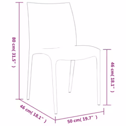 VidaXL 364734 outdoor chair Terrace Polypropylene (PP) White - Additional view 7