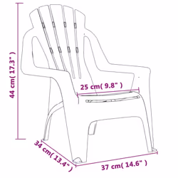 VidaXL 364742 outdoor chair Terrace Polypropylene (PP) Orange - Additional view 8