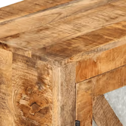vidaXL Sideboard Storage Cabinet Cupboard Solid Rough Wood Mango and Metal - Additional view 4