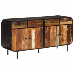 vidaXL Sideboard Storage Cupboard Side Cabinet Solid Wood Reclaimed and Metal - Additional view 8
