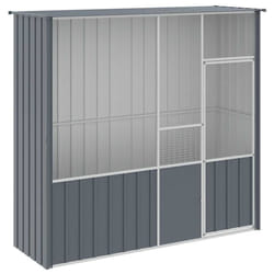 vidaXL Bird Cage Bird House Parrot Bird Aviary Parrot Cage Galvanised Steel - anthracite, 215 x 78 x 200 cm