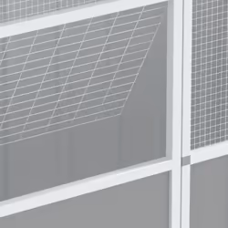 vidaXL Bird Cage Bird House Parrot Bird Aviary Parrot Cage Galvanised Steel - grey, 215 x 78 x 200 cm