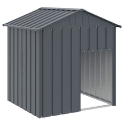 vidaXL Dog House with Roof Dog Cage Pet House Dog Kennel Galvanised Steel - anthracite