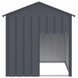 vidaXL Dog House with Roof Dog Cage Pet House Dog Kennel Galvanised Steel - anthracite